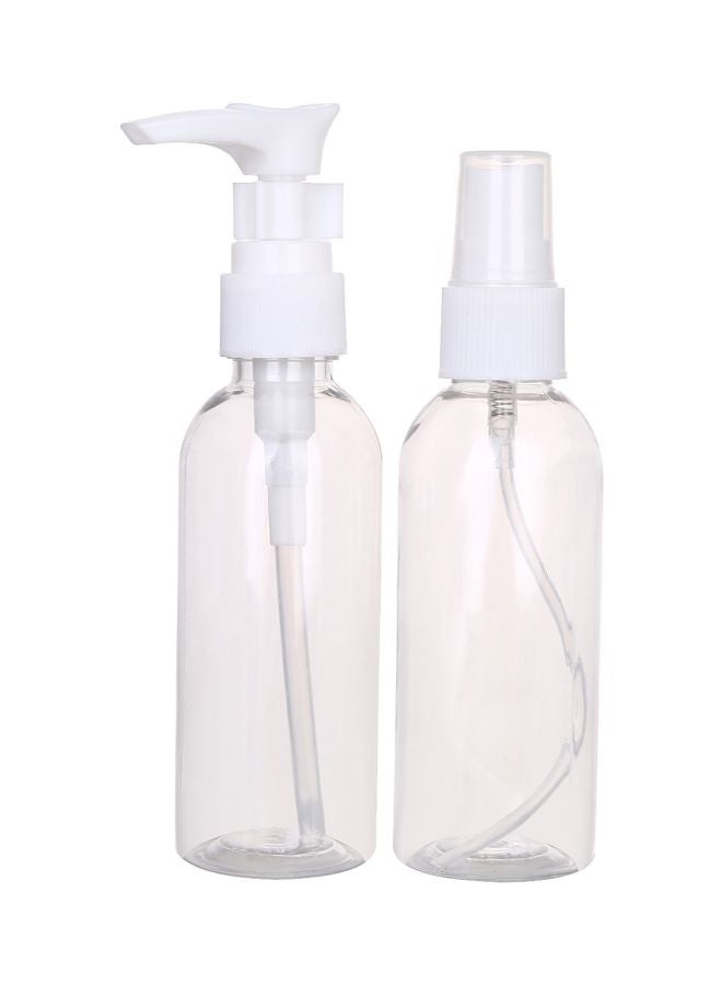 LAWAZIM 4-Piece Plastic Travel Bottle Set White - Image 2