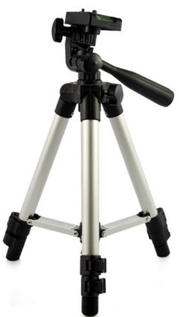 Telescopic Camera Tripod Stand Holder Silver/Black - Image 2