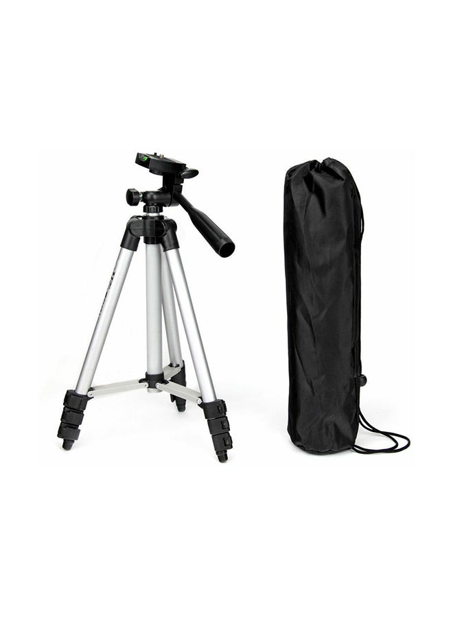 Portable Tripod Stand With Carry Case Silver - Image 1