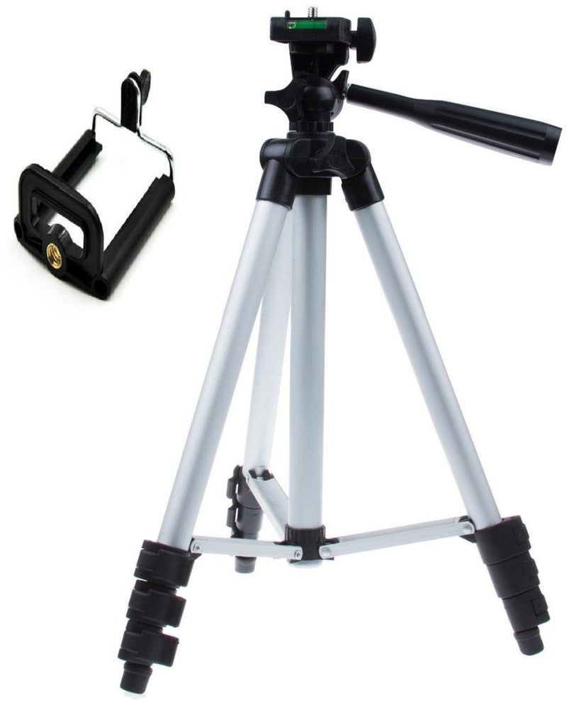 Portable Tripod Stand With Carry Case Silver - Image 2
