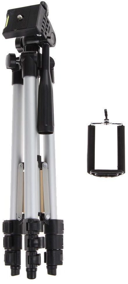 Portable Camera Tripod Stand Silver - Image 3