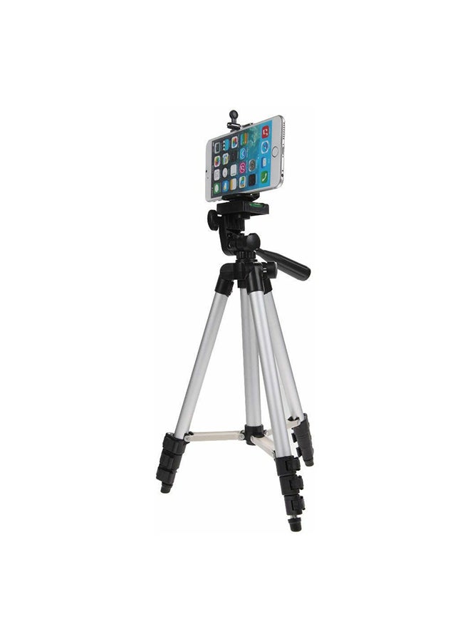 Portable Camera Tripod Stand Silver - Image 1