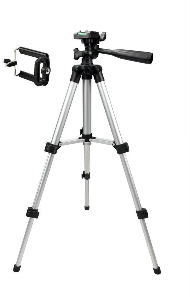 Flexible Aluminium Professional Tripod Stand With Bag Silver  - Image 2