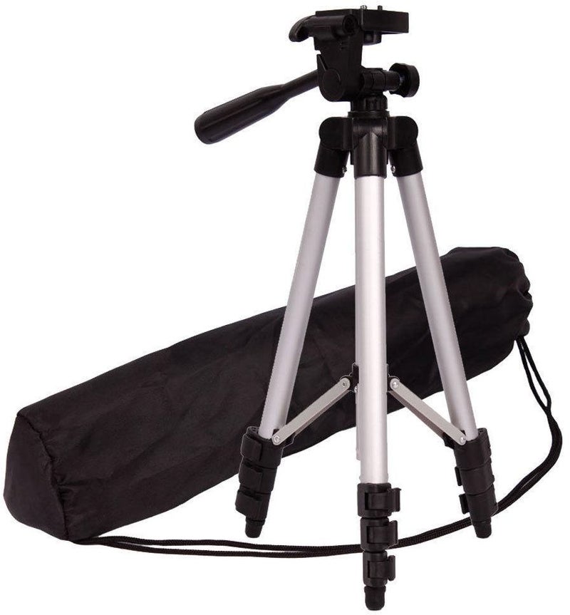 Portable Camera Tripod Stand With Carry Bag Silver  - Image 2