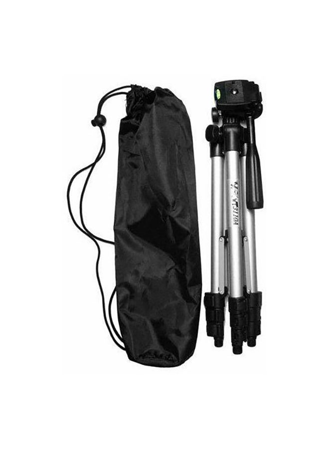 Portable Tripod Stand With Carry Case Silver  - Image 1