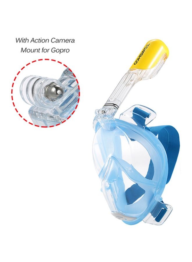 TOMSHOO 180° Snorkel Mask With Action Camera Mounting For GoPro - Image 2