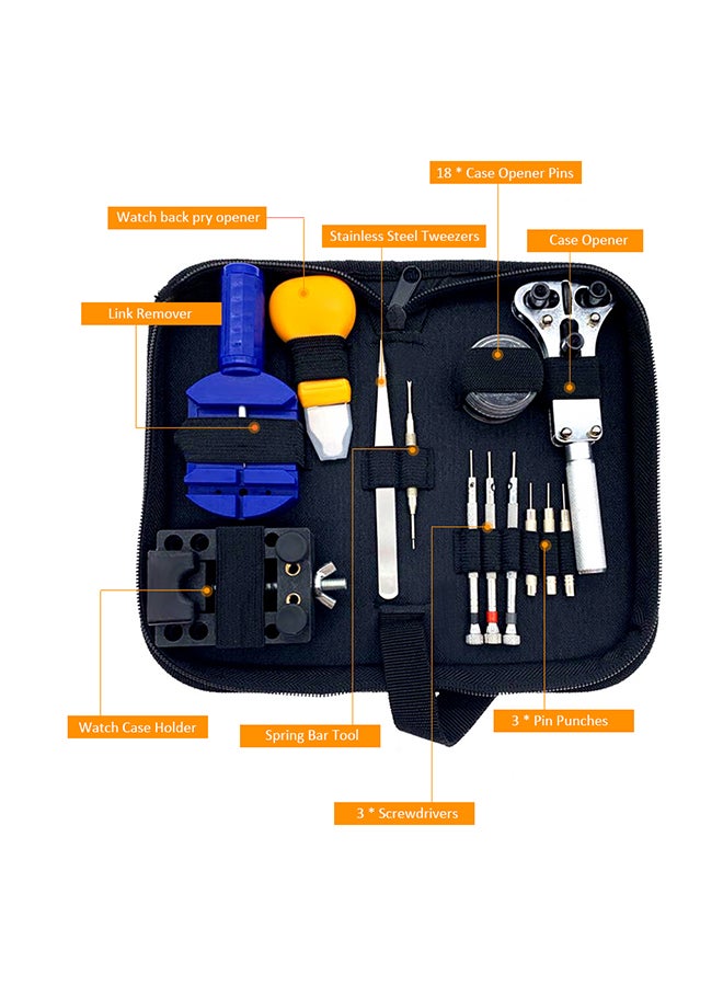 30-Piece Watch Repair Tool Kit Silver/Blue/Yellow 20.5x4.5x10cm  - Image 4