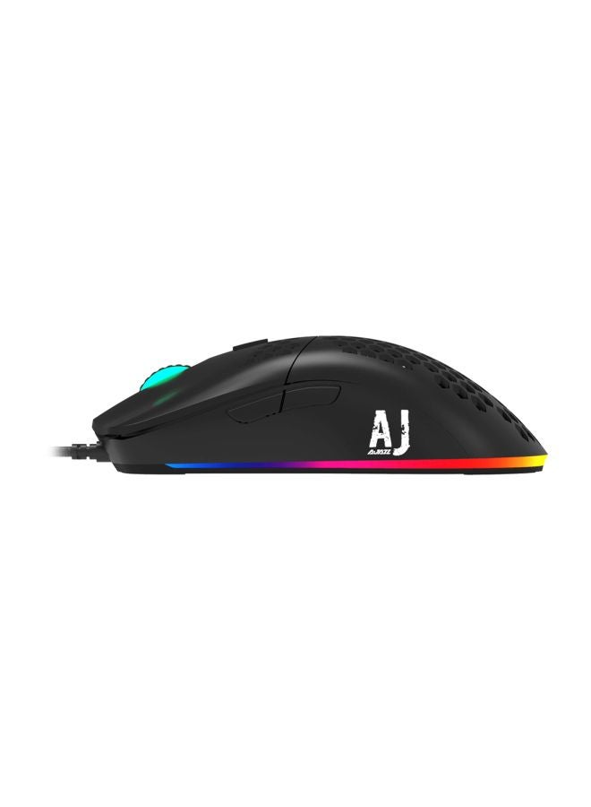 Ajazz AJ390 Honeycomb Design Wired Gaming Mouse Black/Blue  - Image 4