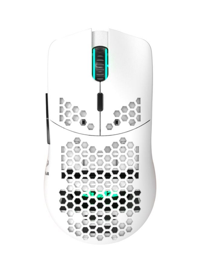 Ajazz AJ390 Honeycomb Design Wired Gaming Mouse White/Blue  - Image 1