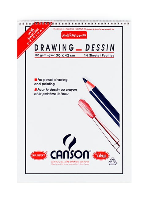 Canson Sketch Book 180gsm 30x42 cm White