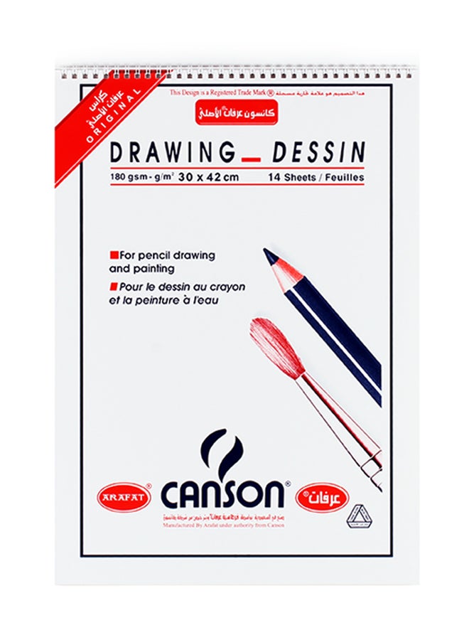Canson Sketch Book 180gsm 30x42 cm White