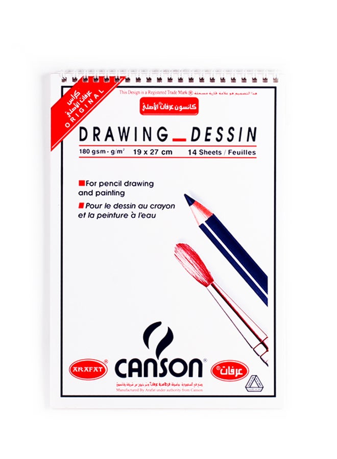 CANSON Canson Sketch Book 180gsm 19x27 cm White
