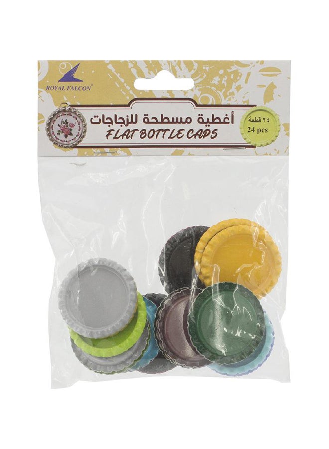 Royal Falcon 24-Piece Flat Bottle Caps Multicolour