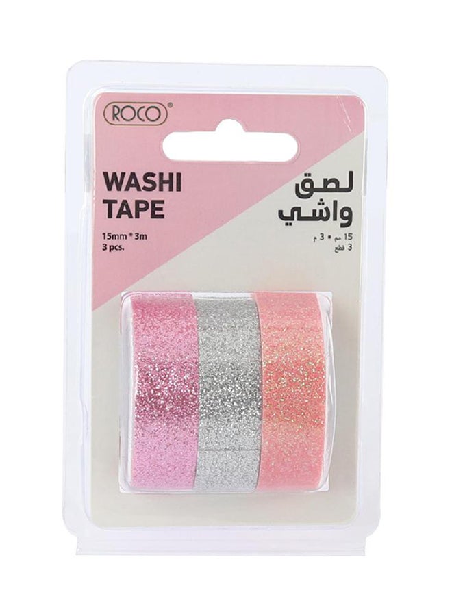شريط لاصق واشي مقاس 15 مم × 3 م متعدد الألوان