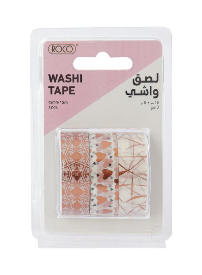 روكو طقم أشرطة واشي مكون من 3 قطع متعدد الألوان