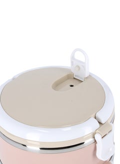 Royalford Two Layer Round Lunch Box Beige/Pink/Blue 1400ml  - Image 5