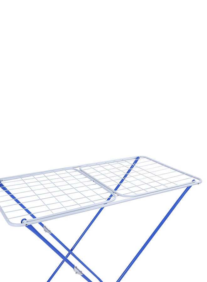Royalford Versatile Multipurpose Adjustable Foldable Large Cloth Airer White Line/ Blue Boarder 180x55x105cm  - Image 2