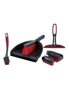 DELCASA 6-Piece Floor Cleaning Set Grey/Red  - Image 1