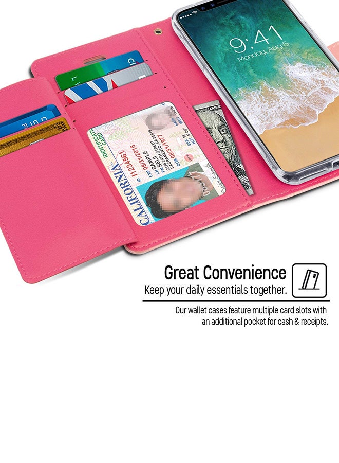 GOOSPERY - Leather Protective Case Cover For iPhone XS Max Pink - Image 1