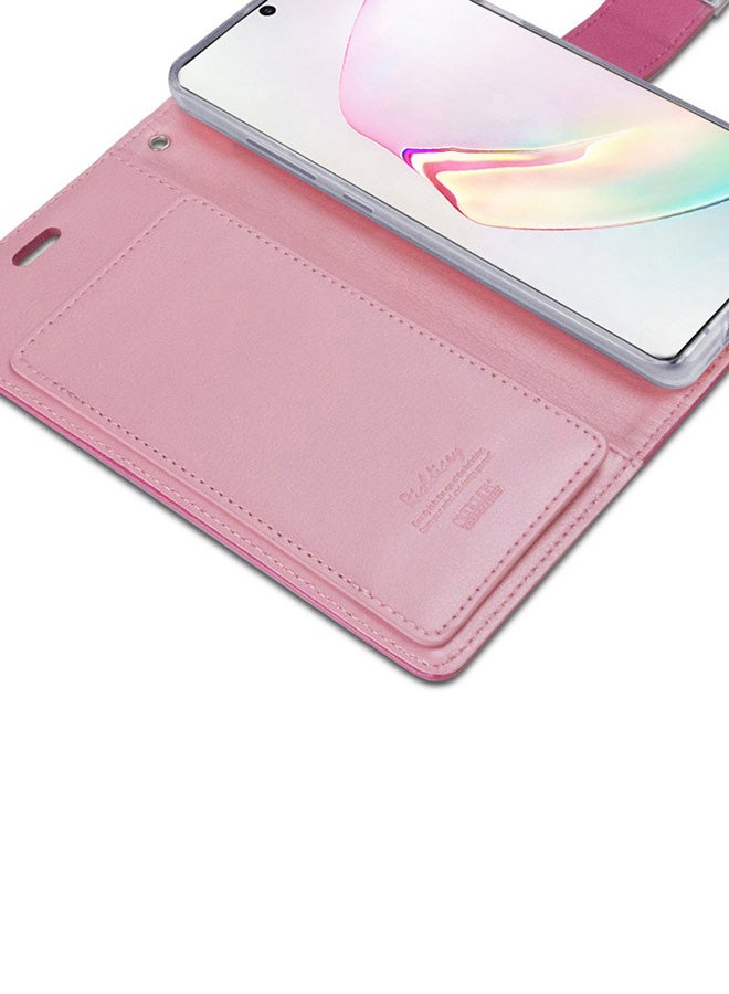 GOOSPERY Leather Protective Case Cover For Samsung Galaxy Note 10 Fuchsia - Image 2