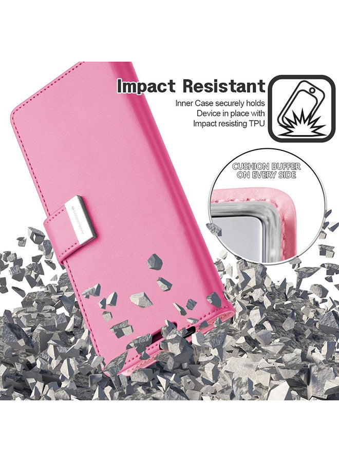 GOOSPERY Leather Protective Case Cover For Samsung Galaxy Note 10 Fuchsia - Image 5