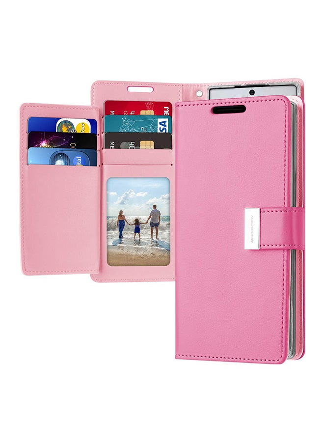GOOSPERY Leather Protective Case Cover For Samsung Galaxy Note 10 Fuchsia - Image 1
