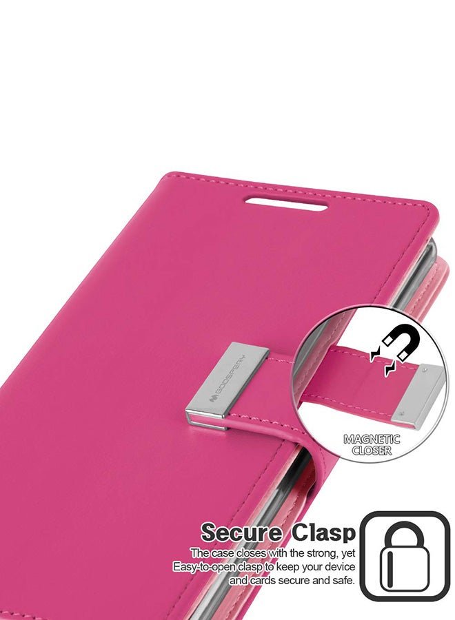 GOOSPERY Leather Protective Case Cover For Samsung Galaxy Note 10 Fuchsia - Image 4