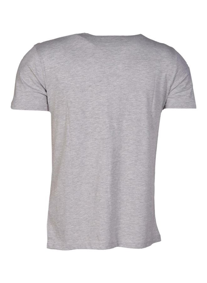 Hummel Rodney Printed T-Shirt Light Grey Melange  - Image 2