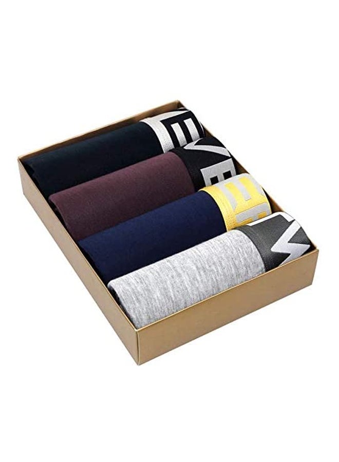 4-Piece Boxer Briefs Set Blue/Grey/Brown  - Image 1