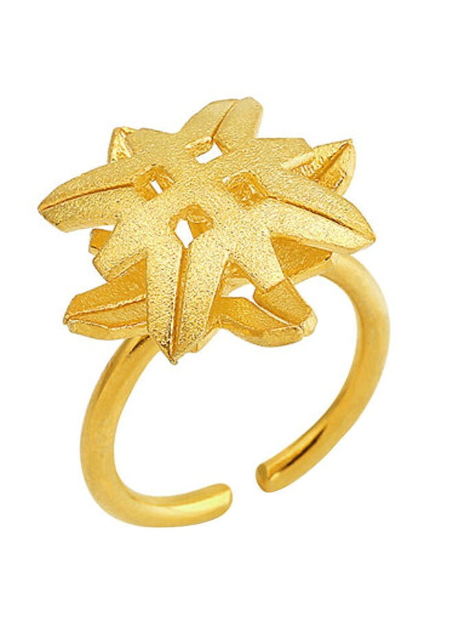 Biggdesign Enamel, Gold Plated And Brass B.C. 3000 Flower Ring - Image 1