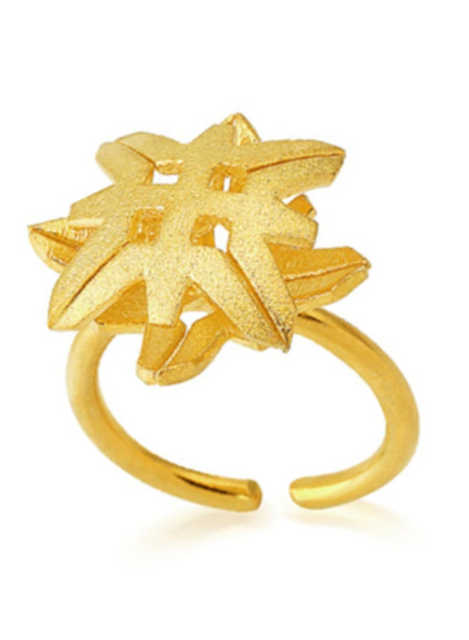 Biggdesign Enamel, Gold Plated And Brass B.C. 3000 Flower Ring - Image 2