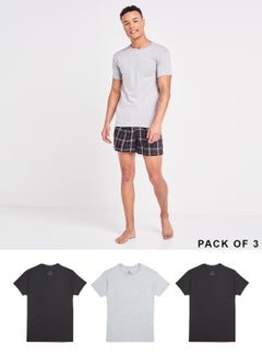 Hanes 3 Pack Ultimate Crew Neck T-Shirt Assorted Color/Print  - Image 1