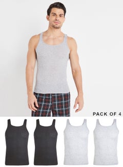 Hanes 4 Pack Ultimate Casual Vest Assorted Color/Print  - Image 1