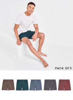 Hanes 5 Pack Ultimate Classic Tartan Boxer Assorted Color/Print  - Image 1