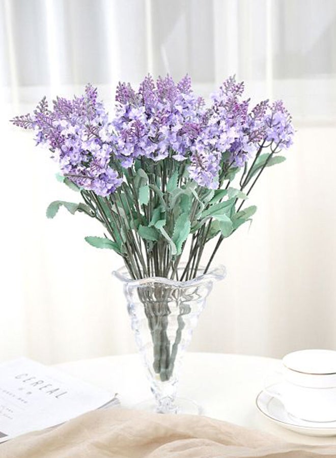 Sharpdo Artificial Flower Bouquet Lavender/Green 30centimeter - Image 2