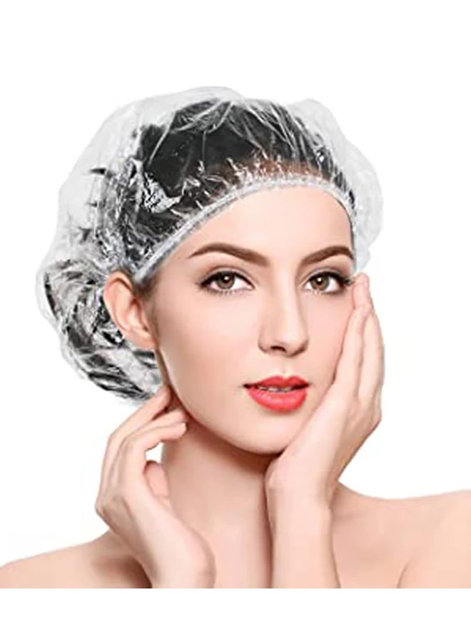 طقم أغطية رأس للاستحمام مكون من 100 قطعة شفاف 8x6x2سم - Image 3