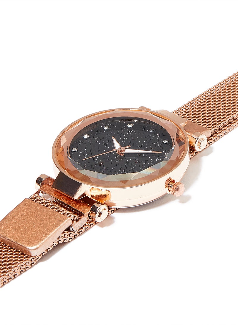 Maxel - Girls' Round Metal Analog Wrist Watch X55 - Image 1