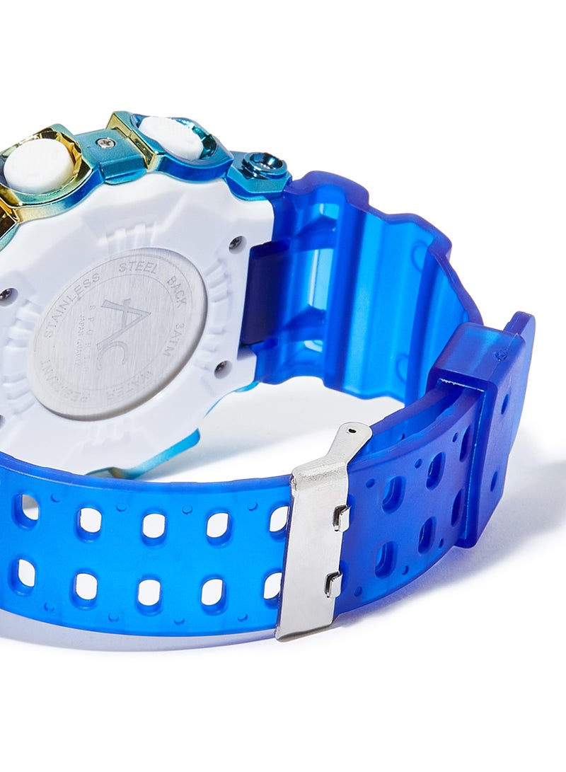 AC SPORTS Octagon Resin Digital Wrist Watch X27 - 40 mm - Blue  - Image 4