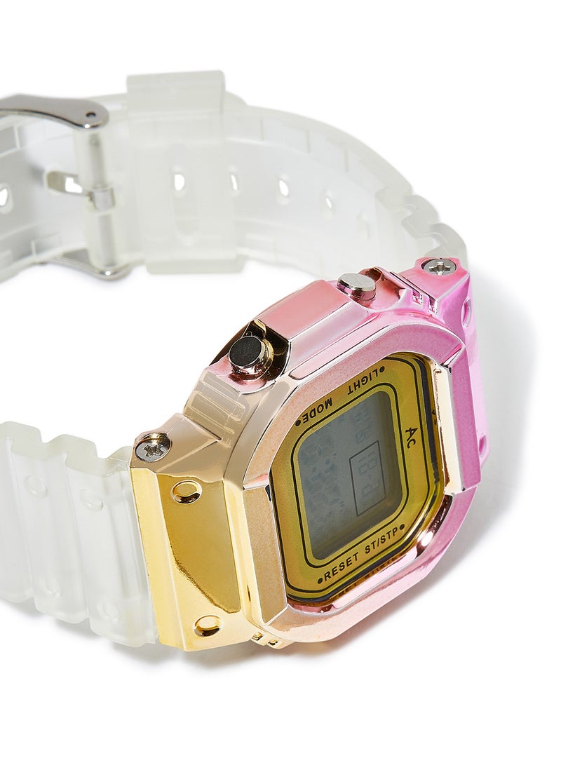 AC SPORTS Octagon Resin Digital Wrist Watch X33 - 36 mm - Transparent  - Image 2