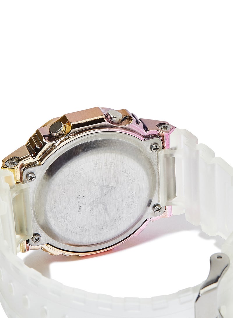 AC SPORTS Octagon Resin Digital Wrist Watch X33 - 36 mm - Transparent  - Image 4