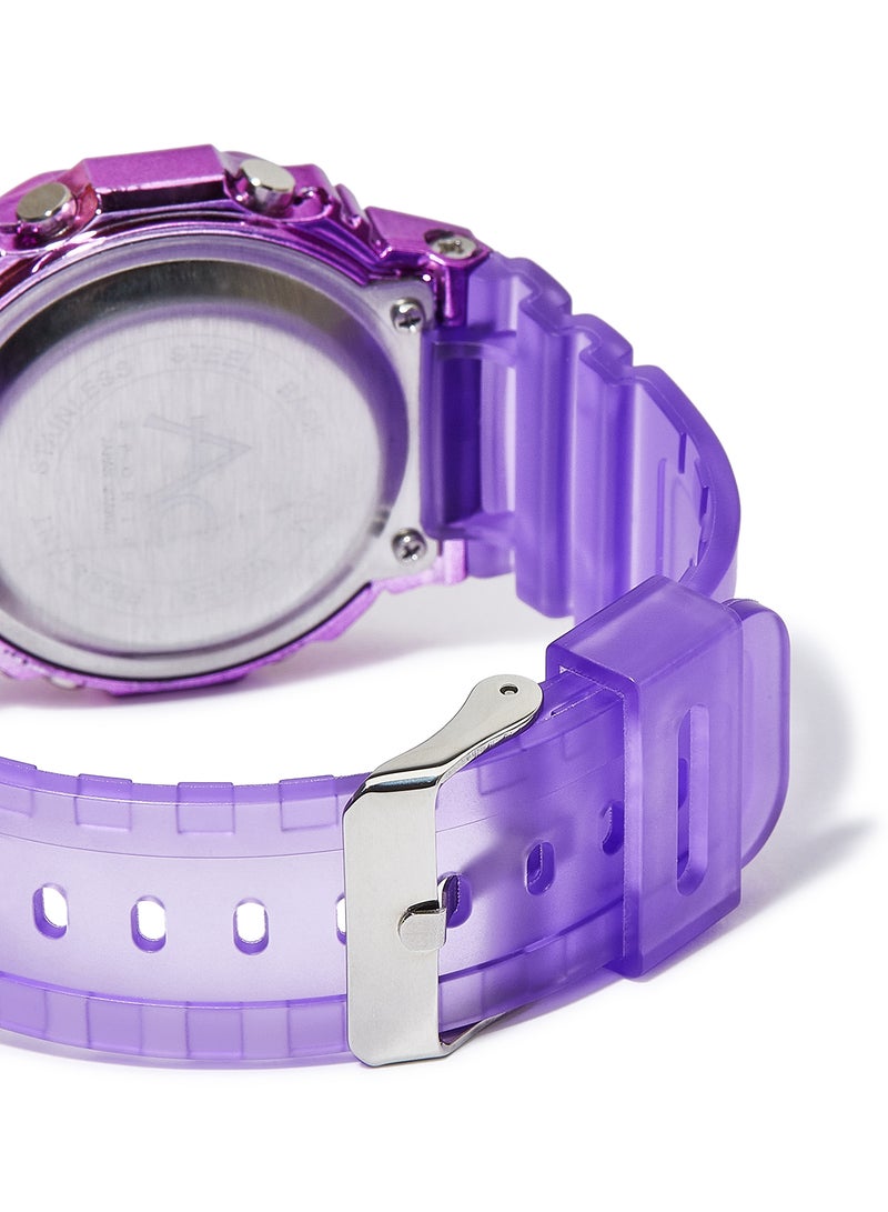 AC SPORTS Octagon Resin Digital Wrist Watch X39 - 36 mm - Purple  - Image 3