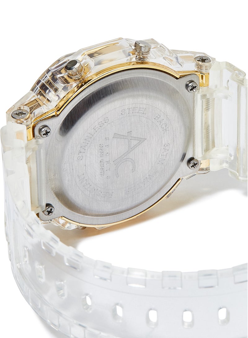 AC SPORTS Octagon Resin Digital Wrist Watch X35 - 36 mm - Transparent  - Image 4
