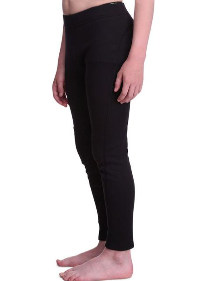 Simple Warm Leggings Black