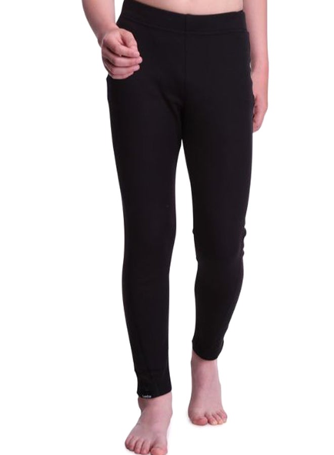 Simple Warm Leggings Black