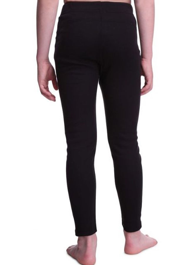 Simple Warm Leggings Black
