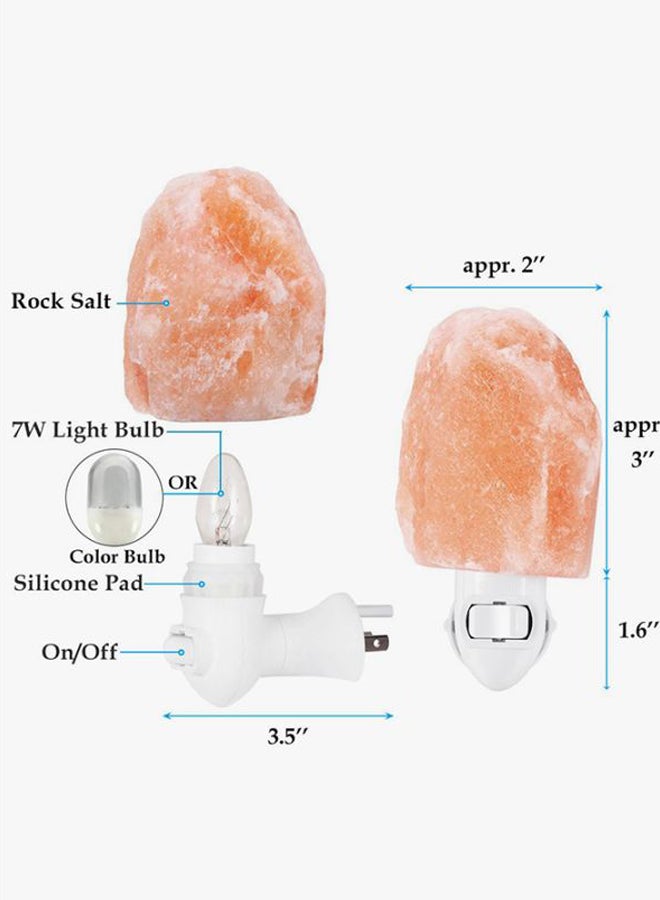 سيثيريا مصباح من ملح الهمالايا الصخري برتقالي 5.7 x 4.8 x 2.9بوصة - Image 3