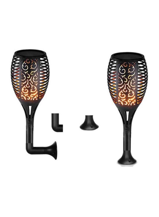 Beauenty 2-Piece Solar Light Flickering Flames Torch Set black 6x9centimeter  - Image 2