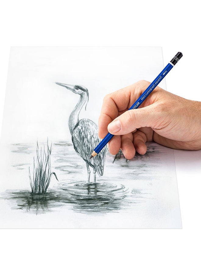 STAEDTLER 4-Piece Lumograph Aquarell Graphite Pencil Multicolour - Image 4