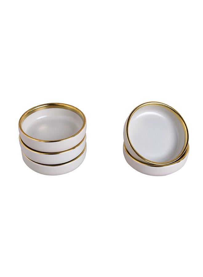 5-Piece Bowl Set Beige/Gold 8.8x8.8x2.5cm  - Image 2