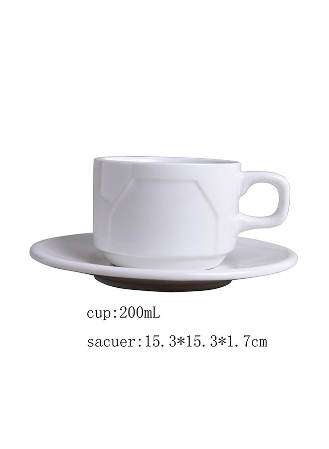 Cup And Saucer White 200ml